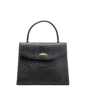 Louis Vuitton Epi Malesherbes Handbag Noir Black Leather